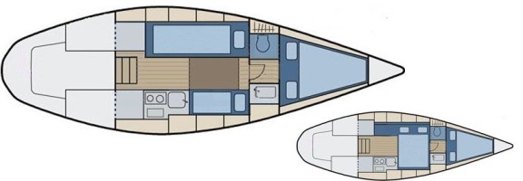 Elvström 32 cruiser - Grundriss